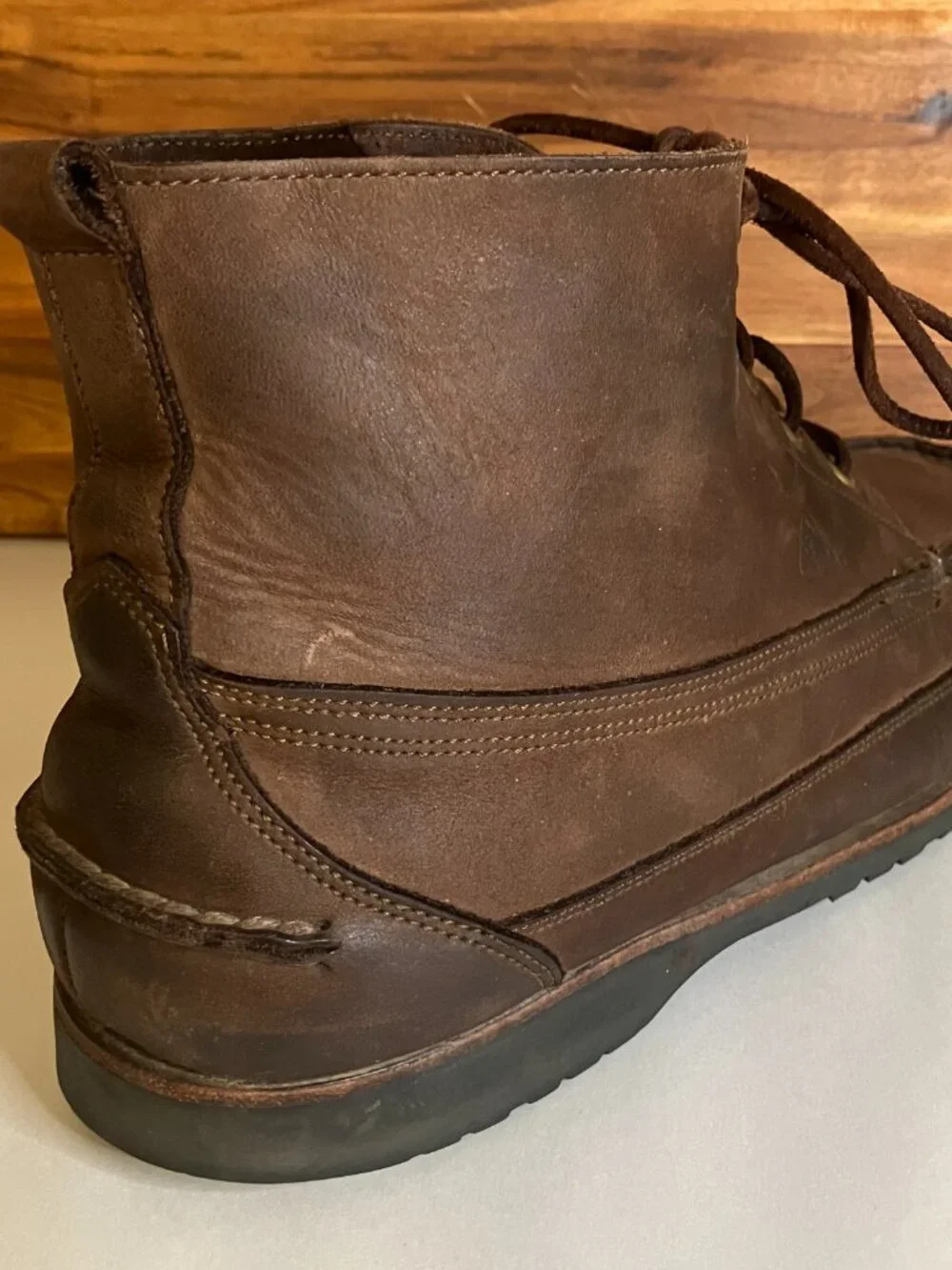 Vintage Florsheim Outdoorsman Boots Mens 10 Brown Leather Chukka Made in USA